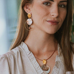 Boucles d'oreilles nacres Uma