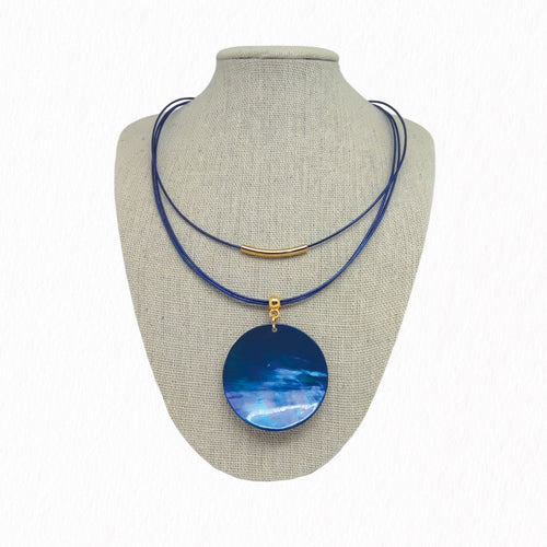 Collier nacre Blue