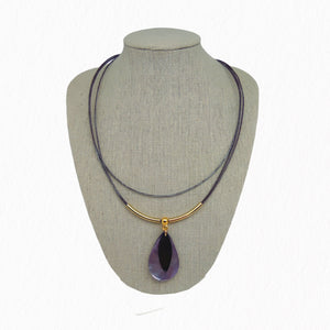 Collier nacre Mauve