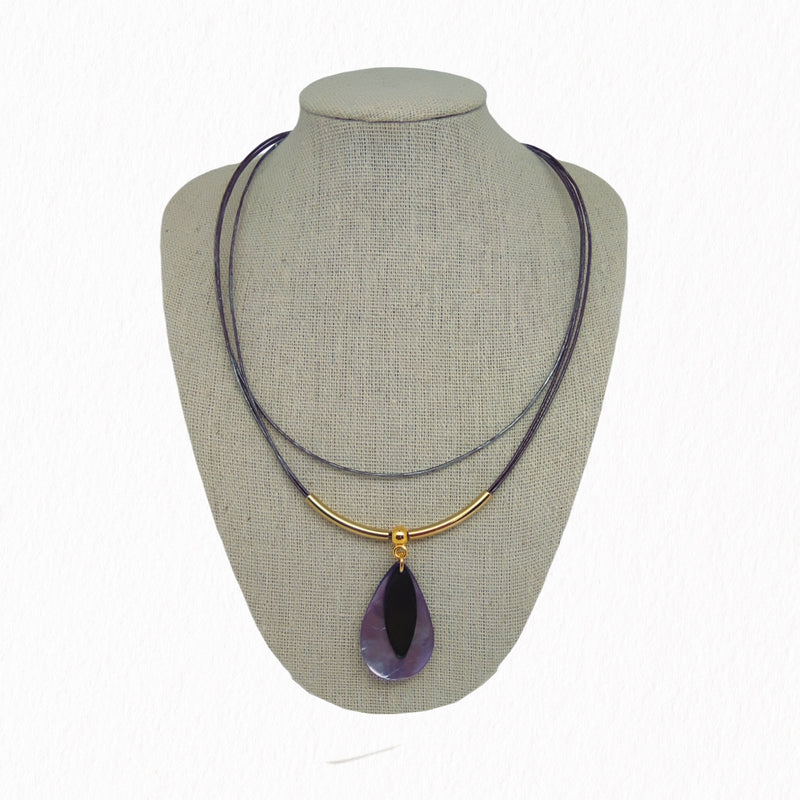 Collier nacre Mauve