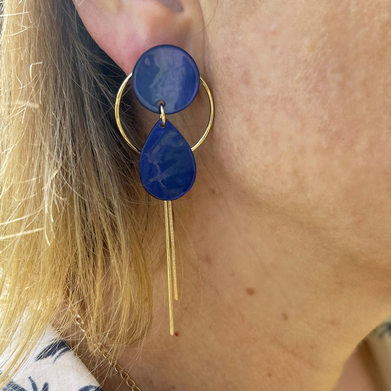 Boucles d'oreilles nacres Azuline