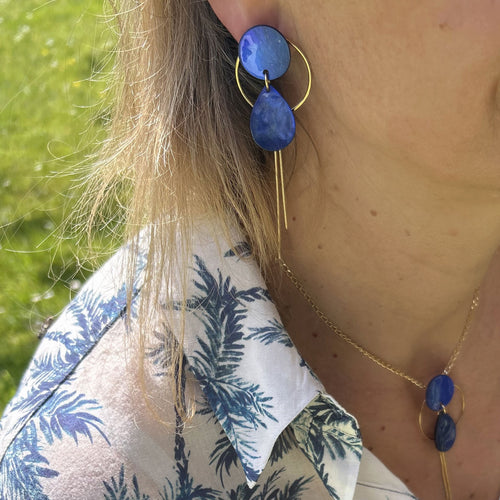 Boucles d'oreilles nacres Azuline