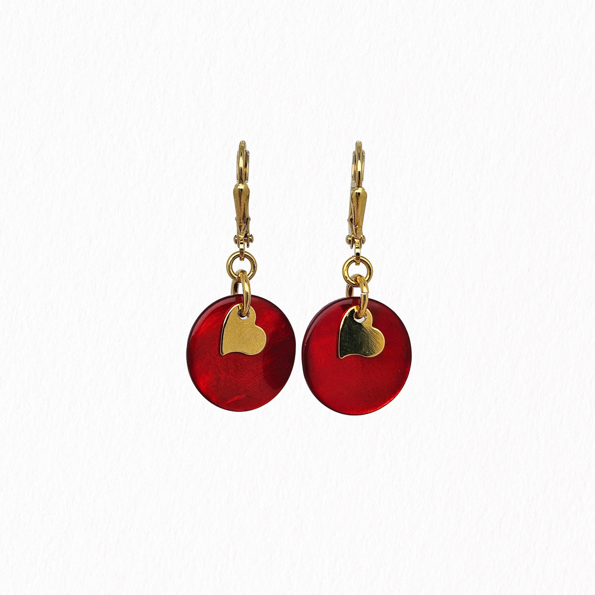 Boucles d'oreilles nacres Coeur Noa
