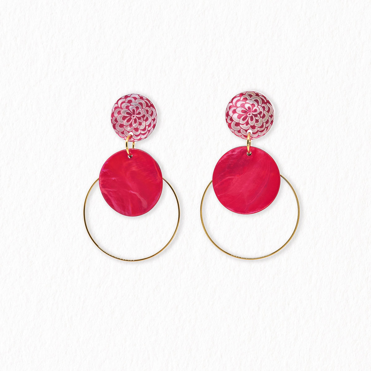 Boucles d'oreilles motifs gravés