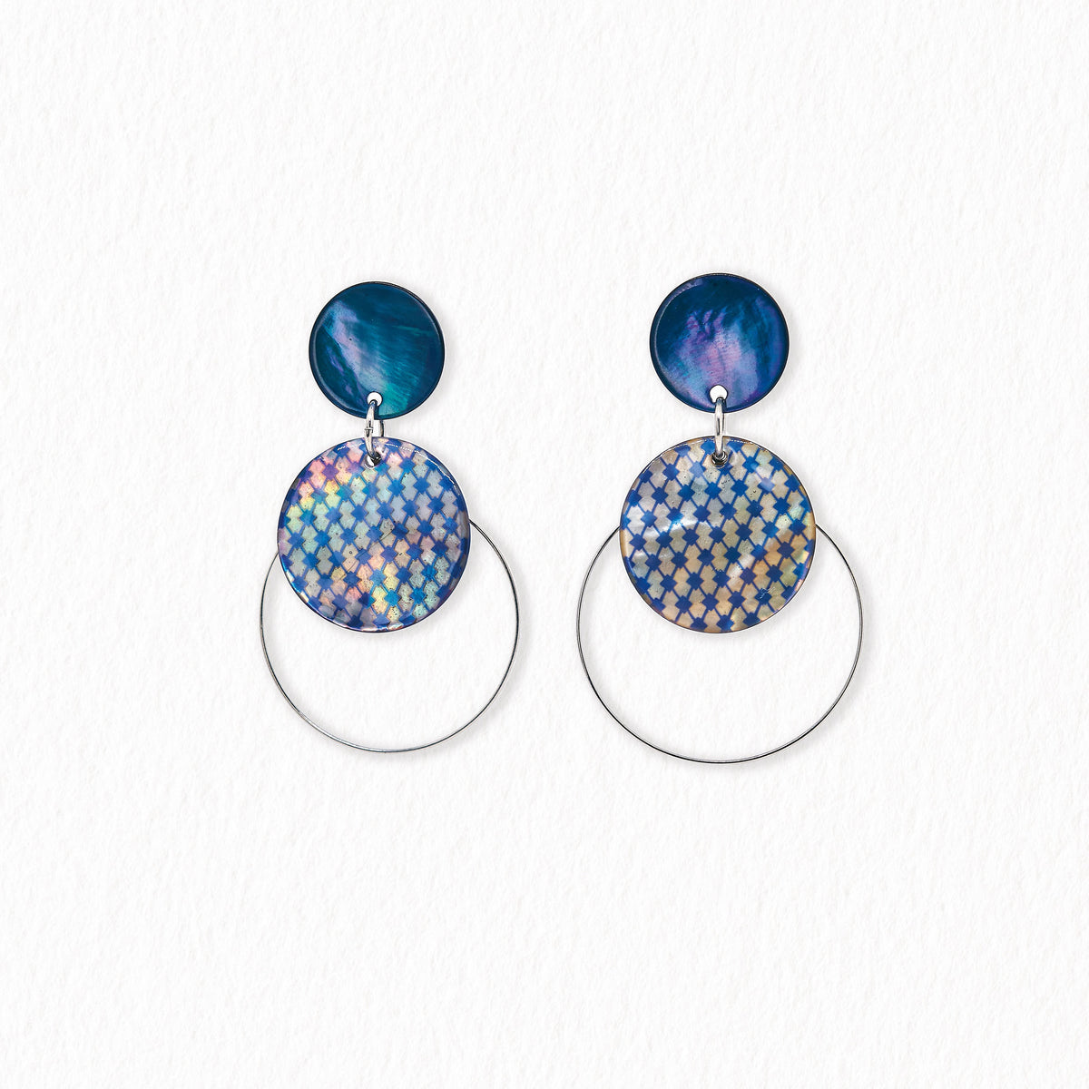 Boucles d'oreilles motifs gravés