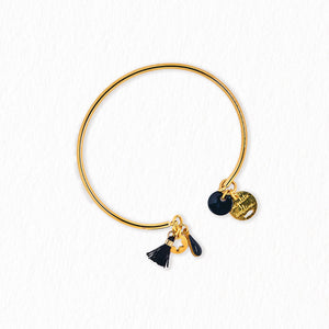 Bracelet jonc ouvert pampilles