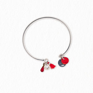 Bracelet jonc ouvert pampilles