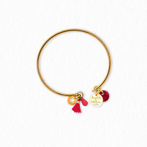 Bracelet jonc ouvert pampilles