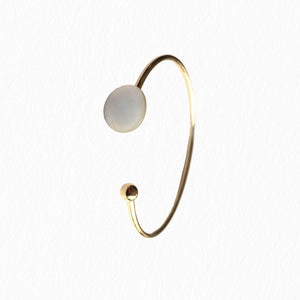 Bracelet jonc nacre doré