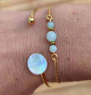 Bracelet perles amazonite